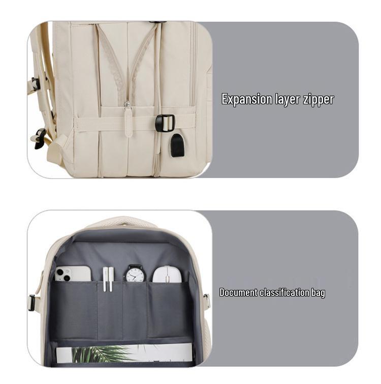 Dámský rozšiřitelný cestovní batoh - Extra velká kapacita pro služební cesty, do školy a na lehké cestování (2024)