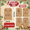 200Pcs Christmas Decorative Sticker 5x7.5cm Adhesive Wrapping Label for Seal Envelope Card Holiday Present Packaging