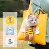 Cute Cartoon Bee Rabbit Dinosaur Canvas Pet Tote Bag Breathable Window Design Shoulder Carrier Bag for Small Cats Puppies Outdoor Walking Travel