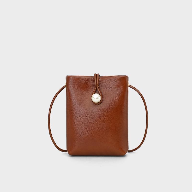 Mobile Phone Bag Women's New Summer Leather Mini Bag Shoulder Messenger Bag Lightweight Women's Bags