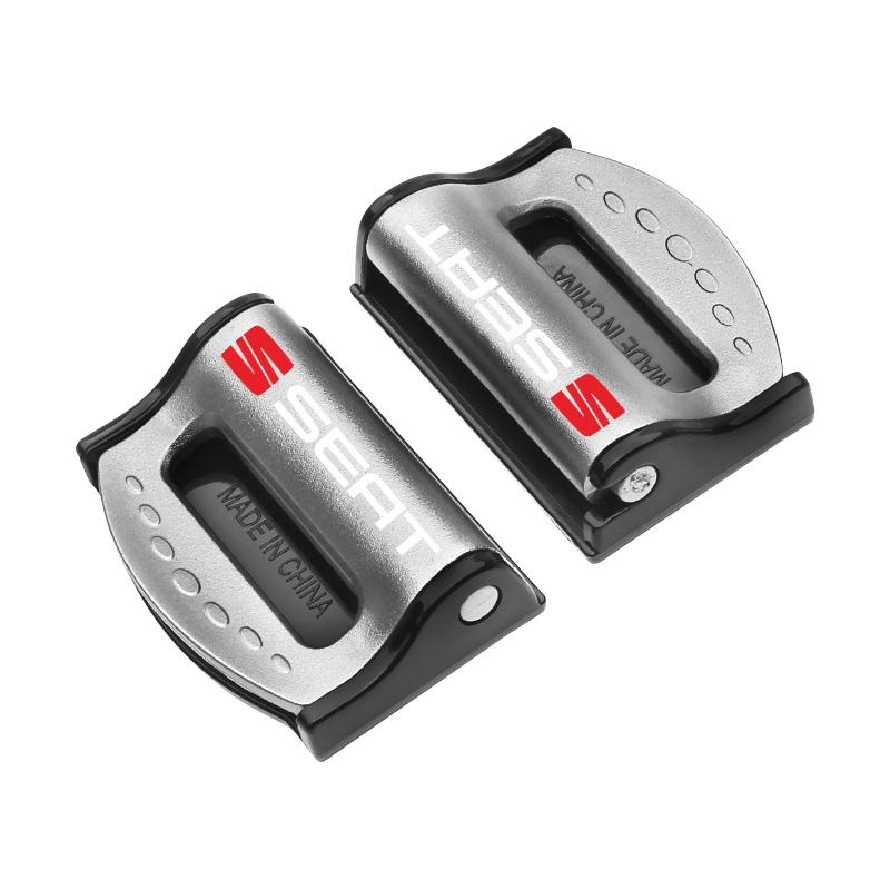 2pcs Car Seat Belts Clips Safety Adjustable Stopper Buckle Clip for Seat Alhambra MK3 Leon FR Altea Ibiza Toledo Cordoba Arona Ateca