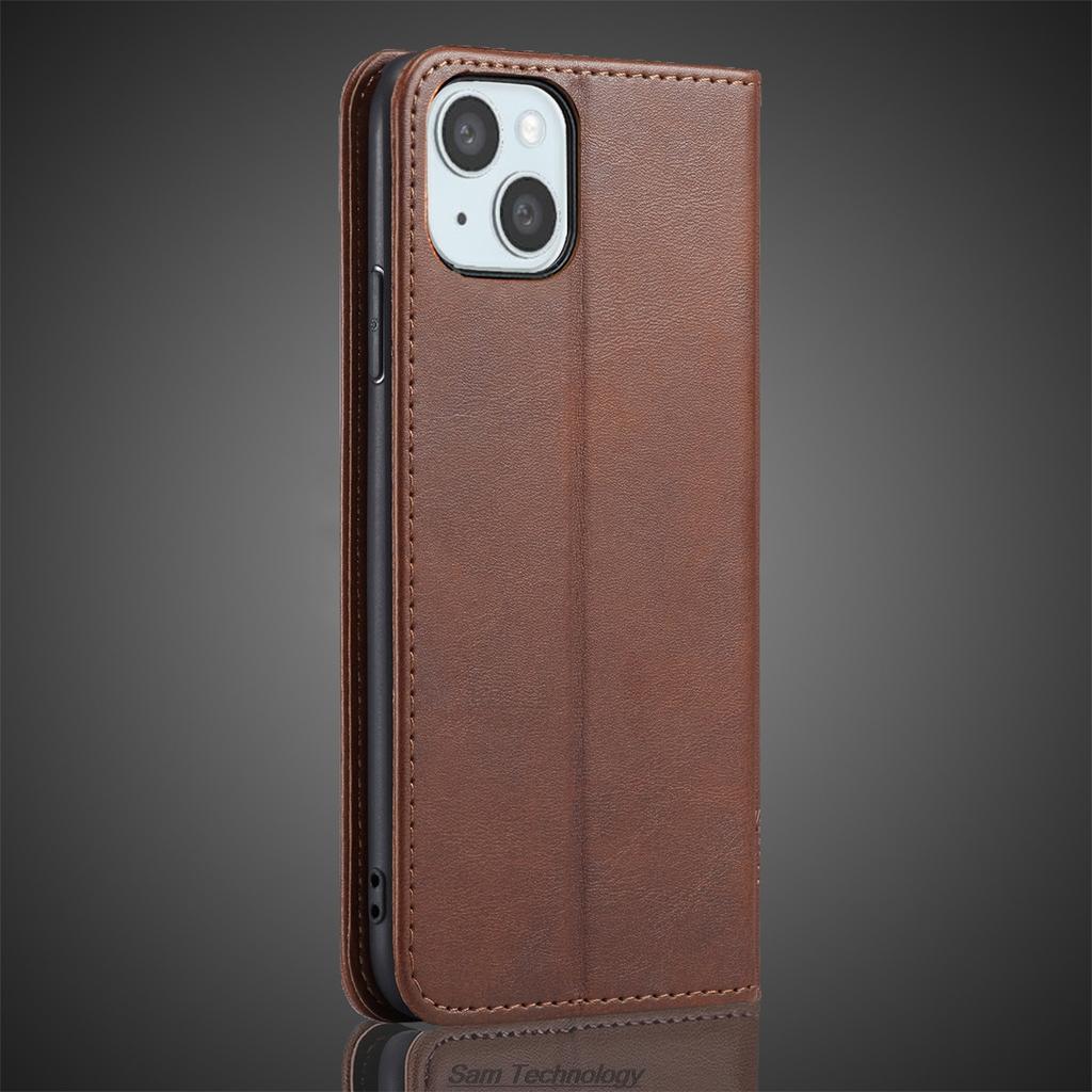 Magnetic Attraction Leather Case for Apple iPhone 15 Plus 6.7" Holster Flip Cover Case Wallet Phone Bags Fundas Coque