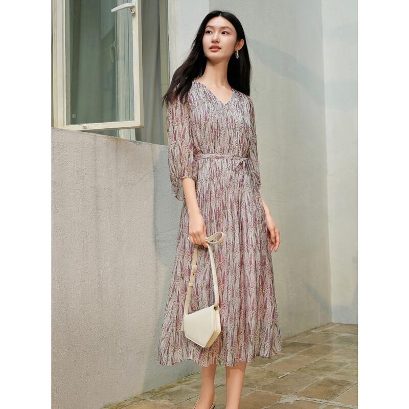 JZ Annercll Elegant Retro Draped Dress