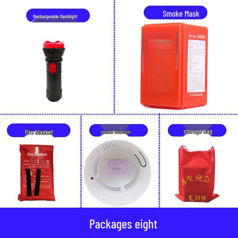Fire Emergency Kit with Flashlight