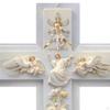 2D Acrylic Art Religious Wall Cross .8x11.8inch Elegant Artwork for Baptism, Wedding Accessory