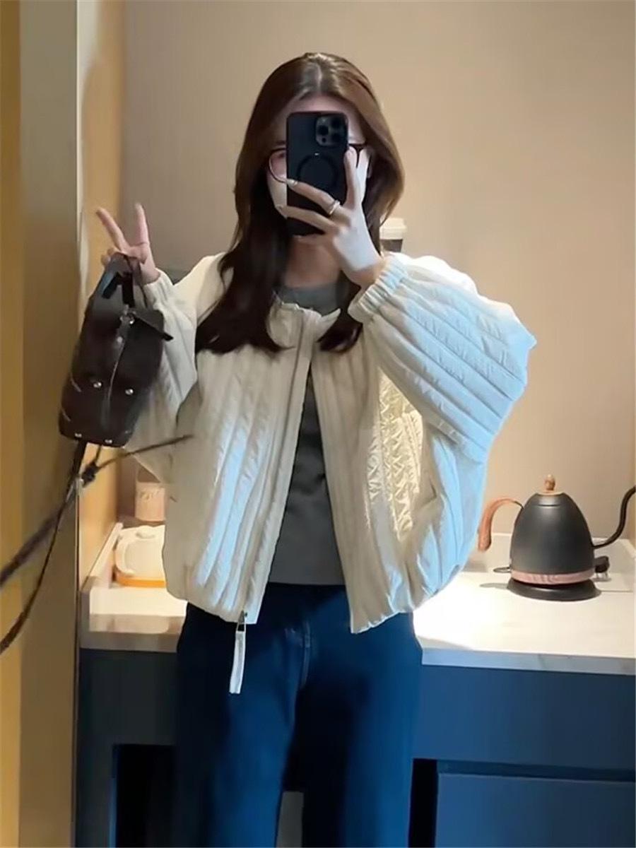 

Short padded cotton-padded jacket for women s 2025 autumn and winter new loose small man versatile warm and light small padded jacket S белый