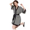 Women's Plus Size Ice Silk Long Sleeve Nightgown - Spring/Autumn High-End Print, Suitable for Outdoor Wear