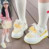 Girls Plaid Sneakers 2025 Spring and Autumn New Children's Bow Fashion Board Shoes Medium and Large Children's Girls Casual Shoes