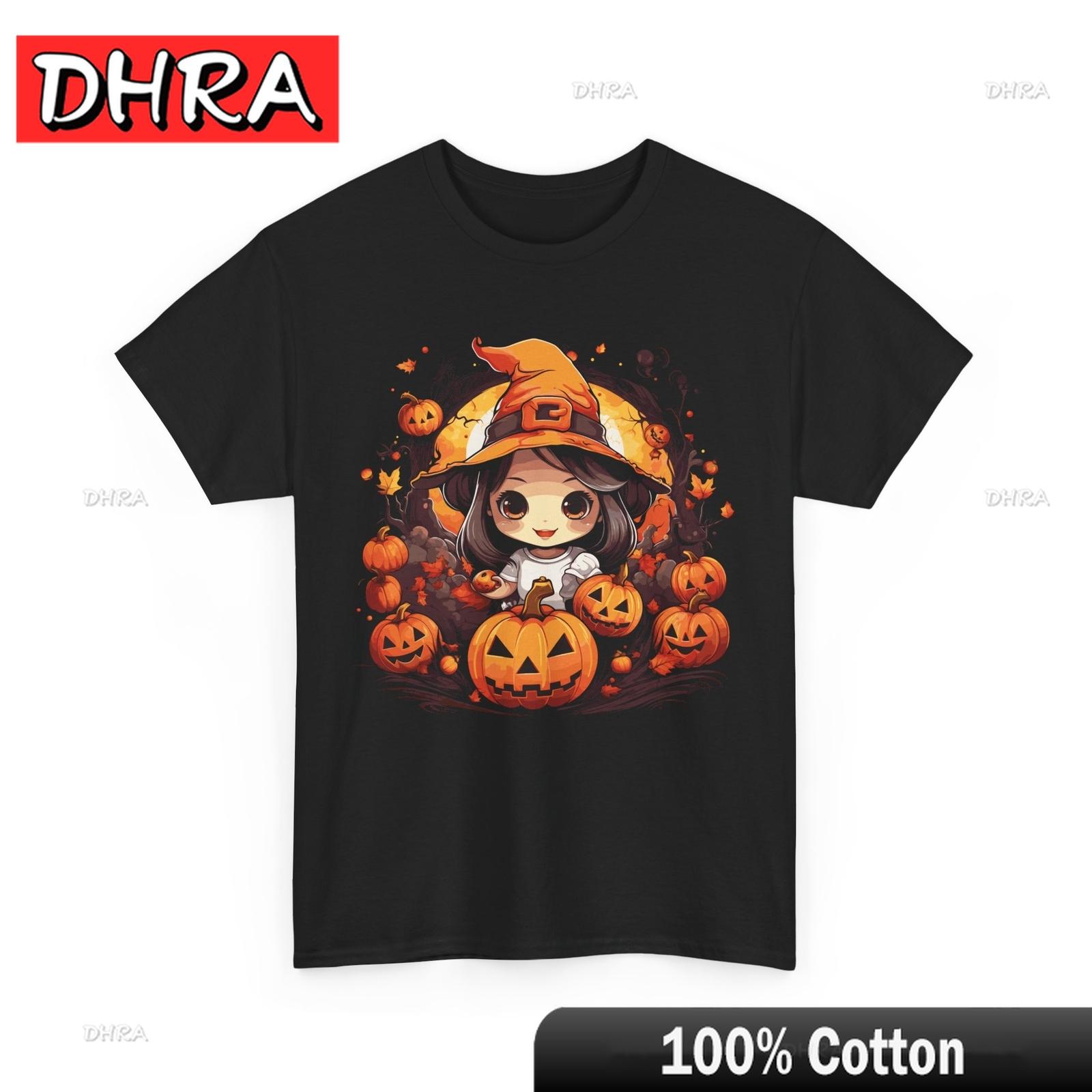 Kawaii Witch Pumpkin Halloween TShirt  Trendy  Enchanting Witch Tee Funny Comfy Tshirts Minimalist Cute Unique Shirt Couples S