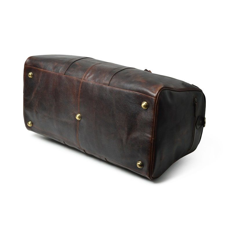 Full-Grain Leather Weekender Bag: Monogrammed Carry-On Duffle