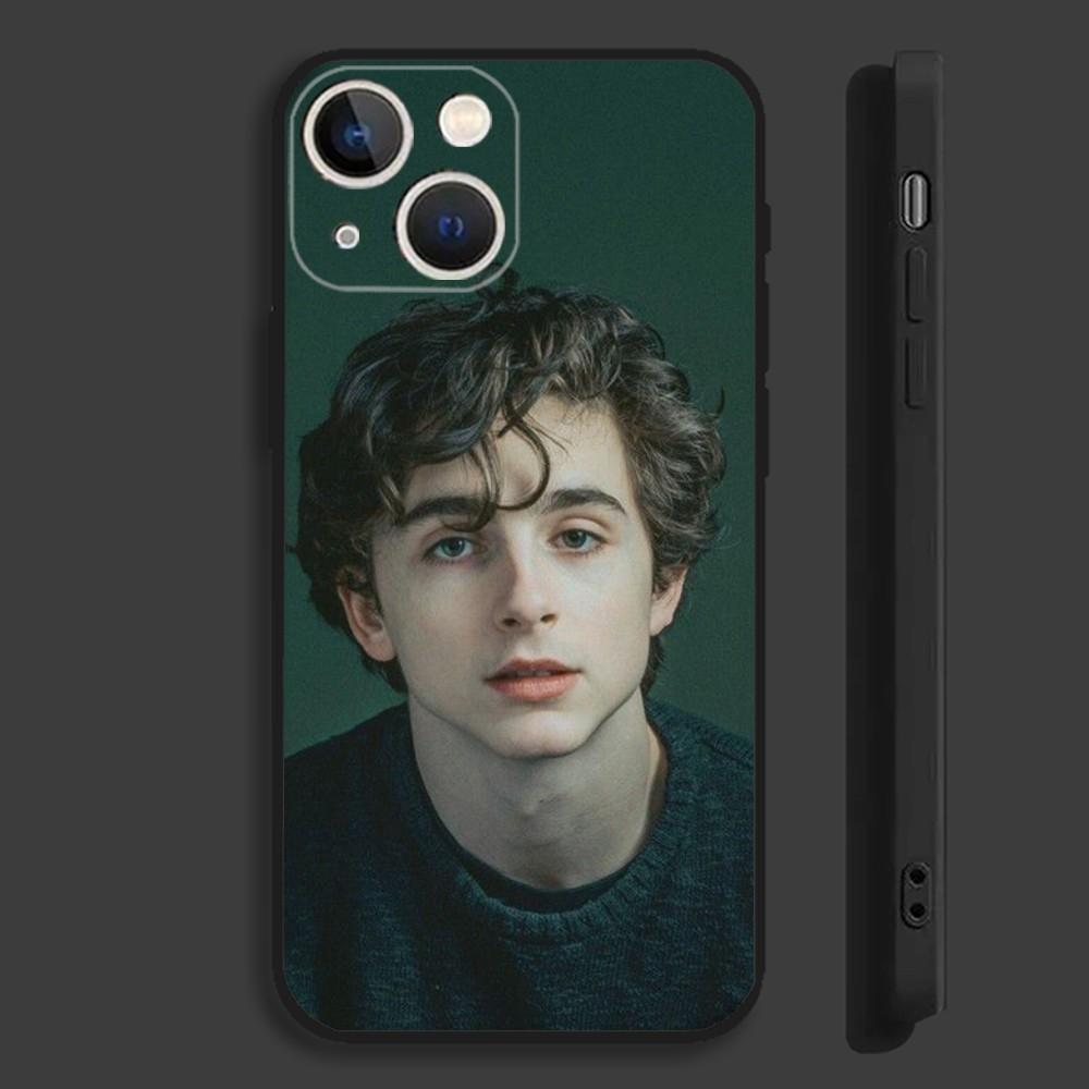 T-Timothée Chalamet Handyhülle Für iPhone15,14,13,12,11,Pro,Max,Plus,Mini,X,XS,XR,8,7,6,S,Plus,SE Weiche Schwarze Hülle