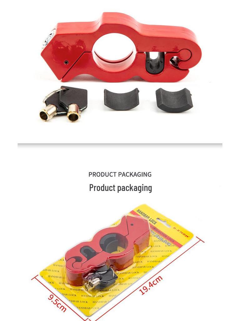 Universelles Lenkerschloss aus Aluminiumlegierung mit Diebstahlschutz für Elektrofahrzeuge