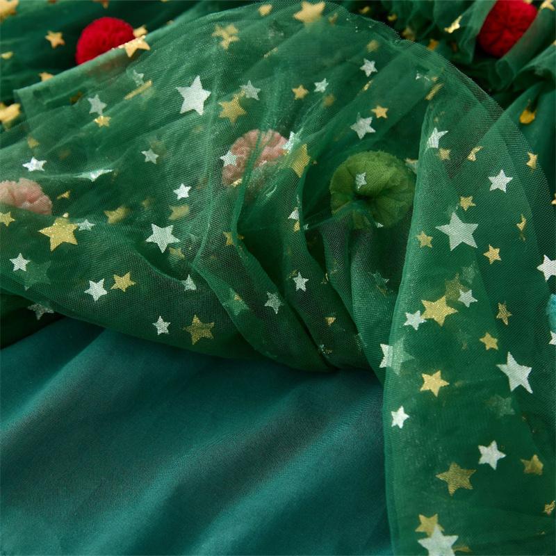 Toddler Baby Girl Christmas Dress Star Sequin Layered Tutu Tulle Dress Girls Cake Smash Xmas Tree Dresses