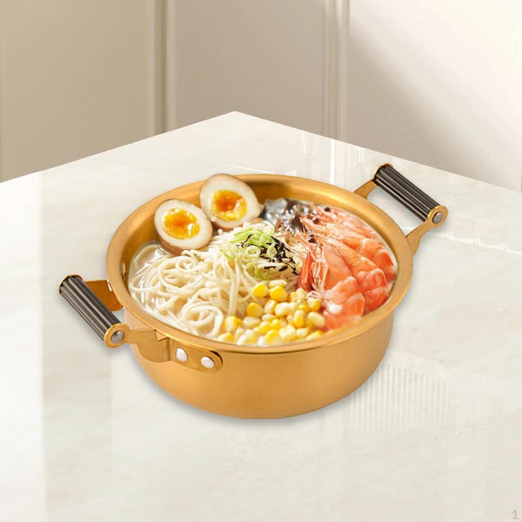 Korean Ramen Cooking Pot for Stovetop Use with Double Handles