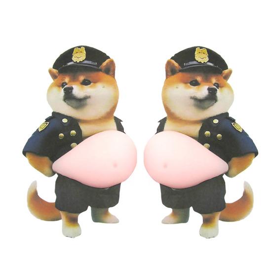

1 Pair 3D Belly Dog Anti-collision Sticker Anxiety Stress Relief Elastic Tummy Cartoon Puppy Decal Fat Belly Animal Buffer F