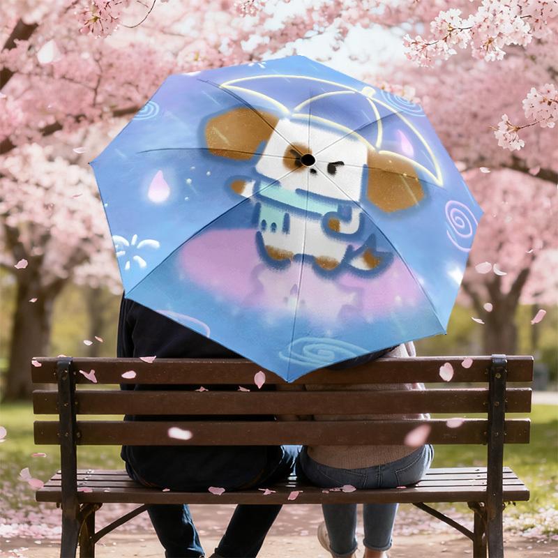 Cute Dog Umbrella - Auto-Opening & Closing, Outdoor Protection, Lightweight and Durable Travel Accessory, Perfect Gift for Animal Lovers 140