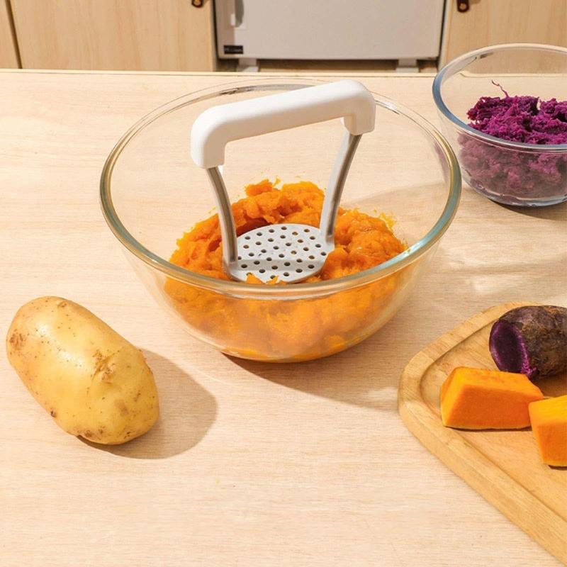 Manual Potato Masher Plastic Pressed Potato Smasher Portable Kitchen Tool for Babies Food, Fruit, Banana, Baking