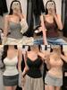 #Human cotton thin V-neck lace suspender women's spring and summer new inner holiday vest design sleeveless top