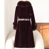 Winter Imitation Fox Fur Collar Fur Coat for Mothers Light Luxury Style High-end Temperament Warm Furry Coat