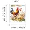 Wall Sticker Easy To Remove Rooster Chicken Waterproof PVC Wallpaper Decoration for Apartment