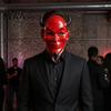 Maska s rohy Rudého ďábla Klasická maska s filmovou tématikou, Halloweenská Cosplay Maškarní párty Rekvizita, Hororová Strašidelná Postava Kostýmový doplněk pro Dospělé, Trick or