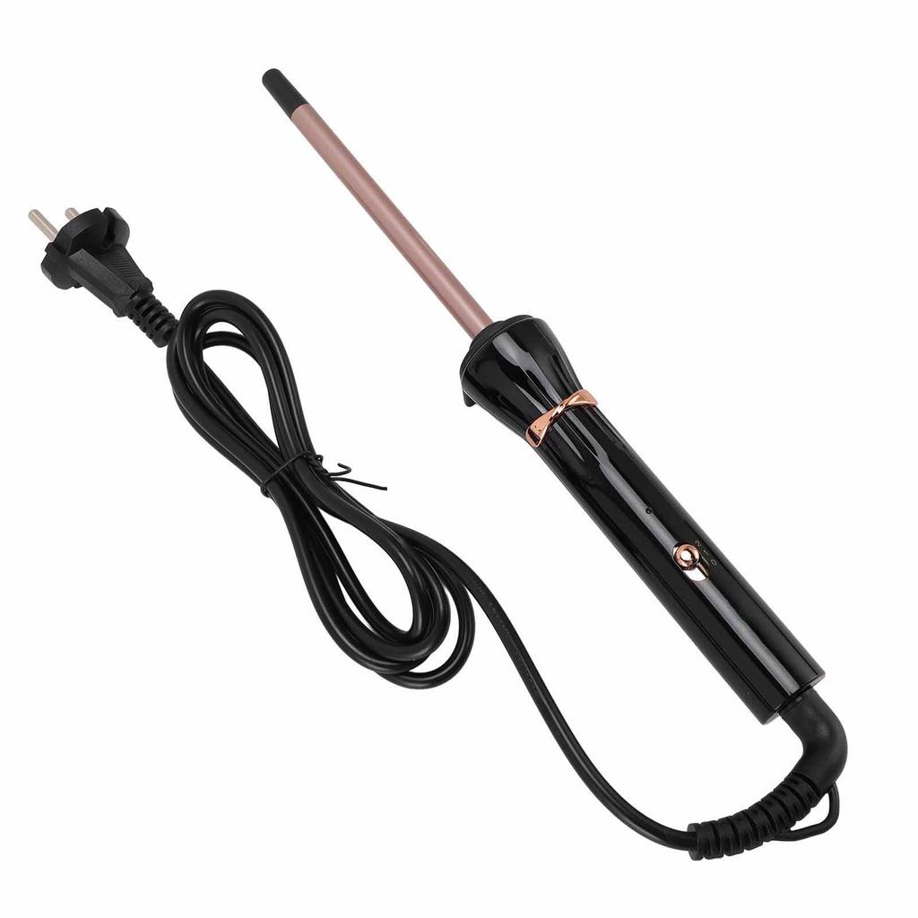 9mm Skinny Curling Iron Fast Heating Negative Ion Ceramic Coating Anti Scald Portable Small Barrel Curling Iron EU Plug