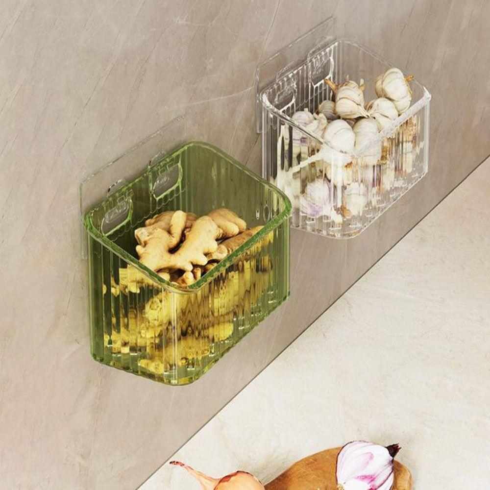 No-drill Onion Storage Basket Transparent Kitchen Storage Rack for Home
