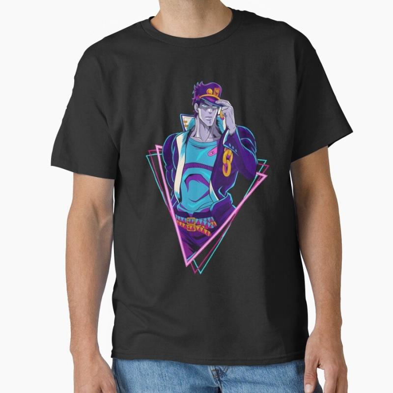 Joku 0812 JoJos Bizarre Adventure Anime Gift t shirt Manga JJBA Cartoon printed Graphic Clothes Y2K clothing All size Tops