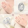 copper Star Shape Moon Ring Cross Butterfly Design White Zircon Ring Authentic copper Iris Flower Ring Valentine Gift Women Jewellery