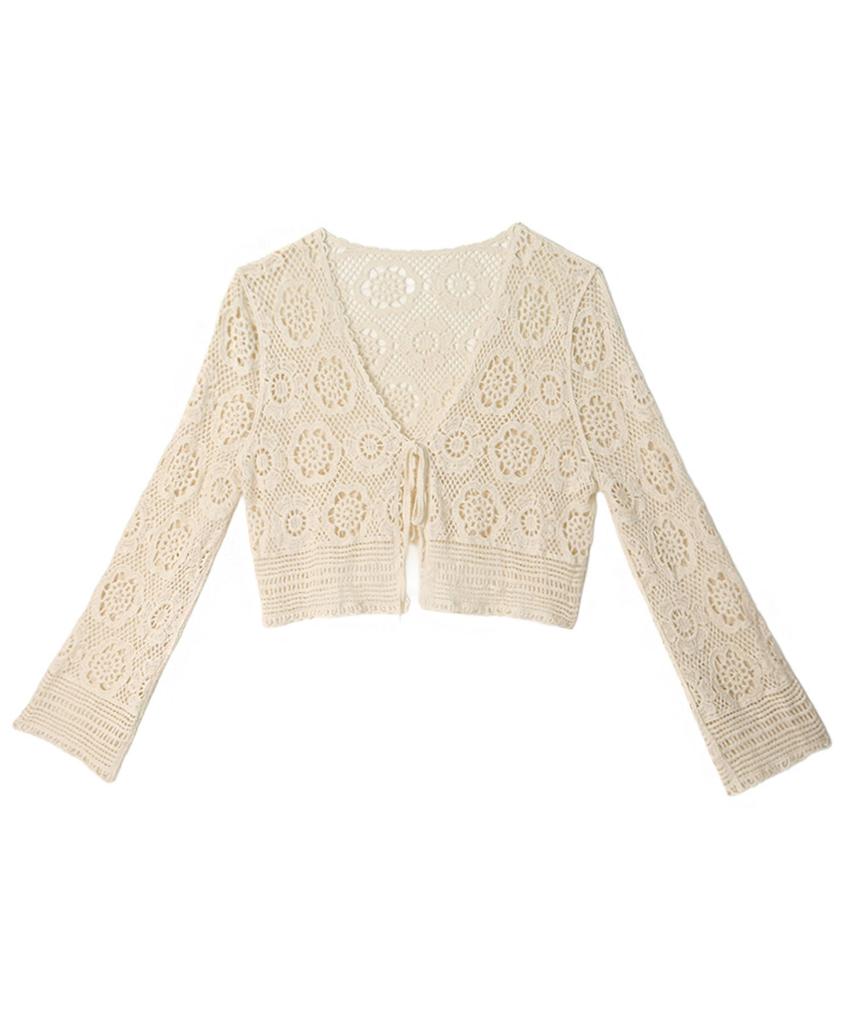 VIKINI VENDER Jamila Crochet Cover-Up Cardigan
