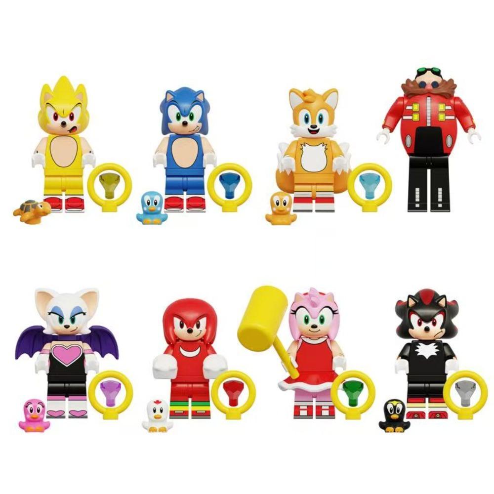 Hot Christmas Cartoon Sonic The Hedgehog Building Blocks Assembly Model Doll Girl Boy Toy For Children Birthday Collocatio Gift