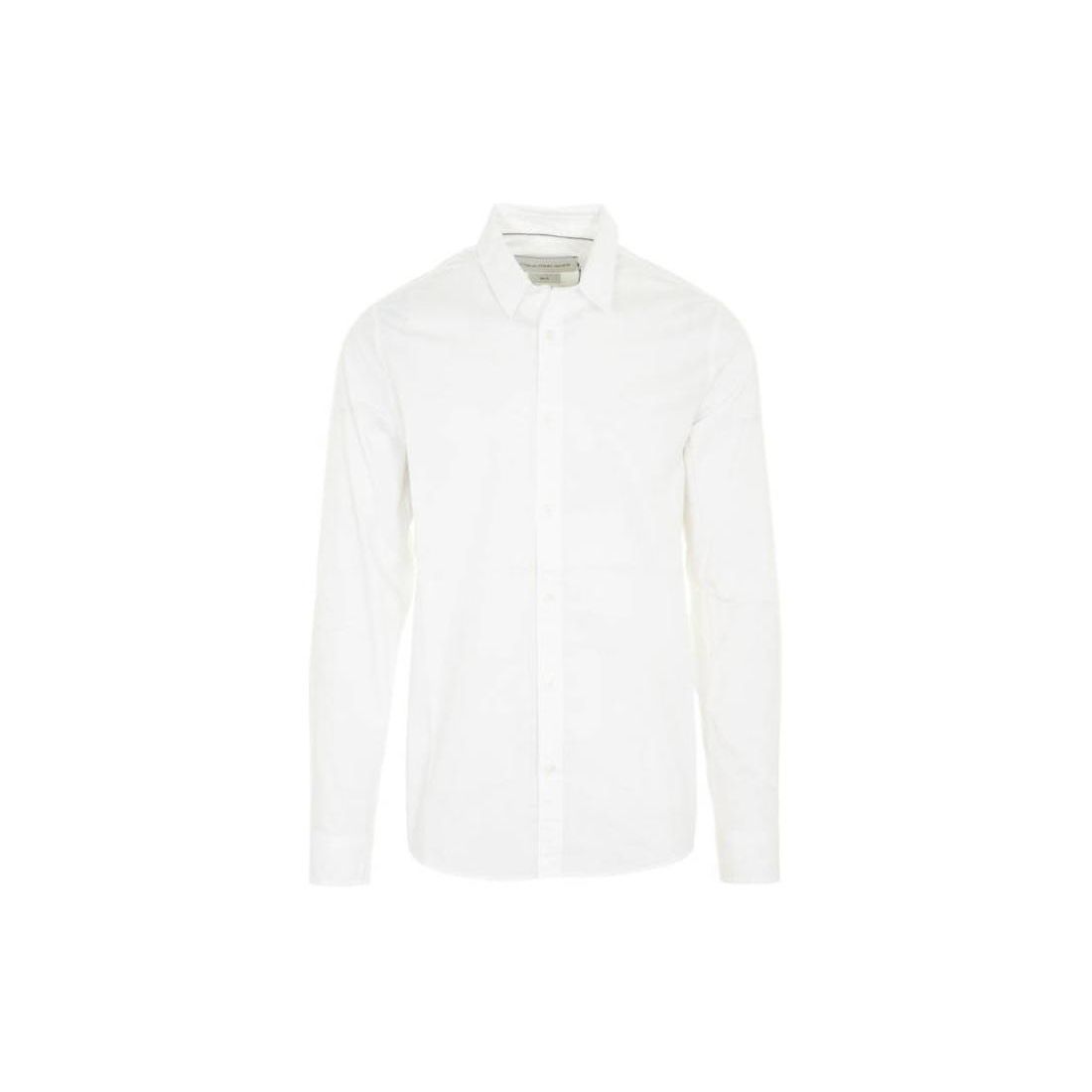 

Calvin Klein Solid Color Button Long Sleeve Shirt Men shirts White J30J324614-YAF XL