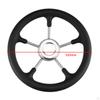 304 Stainless Steel 320mm 12.6 Inch Boat Steering Wheel 5 Spoke PU Foaming Material 3/4" Shaft