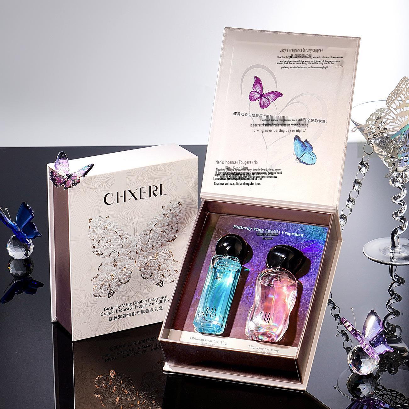 

CHXERL Butterfly Wing Double Fragrance Gift Set: Long-Lasting Perfume Set for Couples 30ml