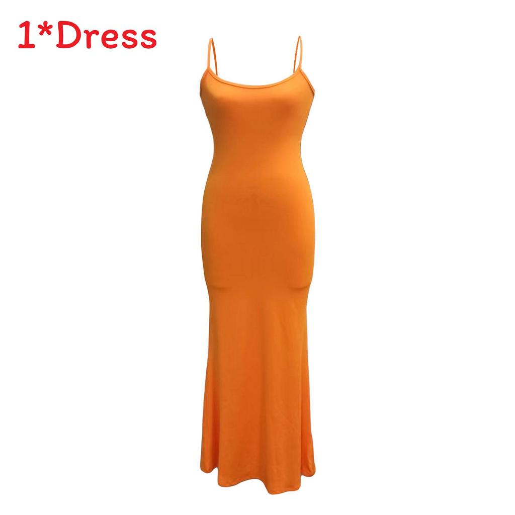 Solid Color Slim Fit Dress With Backless Design For Casual Wear