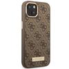 Guess Guhmp14Mu4Gprw Iphone 14 Plus / 15 Plus 6.7 Brązowy/Brown Hard Case 4G Logo Plate Magsafe