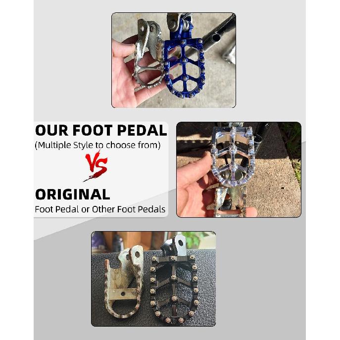 JFG RACING Dirt Bike Foot Pegs,7075 Aluminum CNC Pedals Rests For Surron Light Bee X And S/E Ride Pro S SS SR/CRF150F CRF230F 03-19/CRF250F