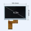 4,3-Zoll Farb-TFT-LCD-Display mit farbiger LED-Hintergrundbeleuchtung, 480x272 Hohe Auflösung für Bürogebrauch