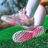 Summer Mesh Rotating Buckle Football Shoes Older Children Broken Nails Boys and Girls Training Football Shoes Free of Laces