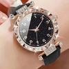 Diamond Watch Women's Belt Digital Disc Quartz Watch High Value Clover Jewelry Watch Set