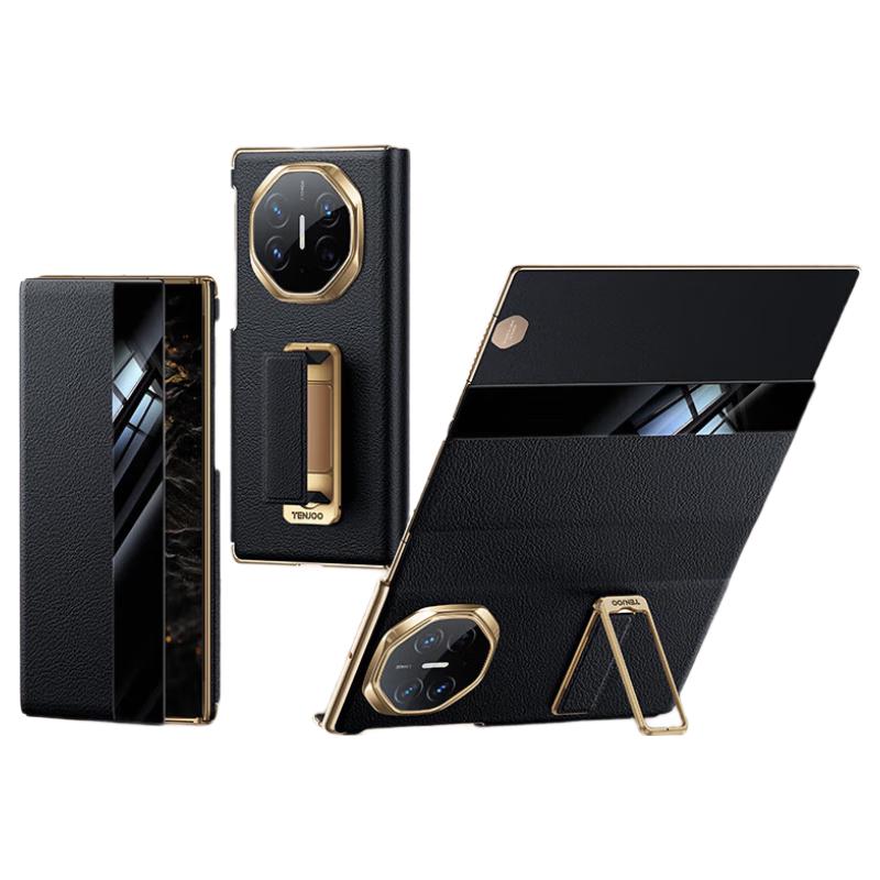 

Tianjue Чехол-трифолд из натуральной кожи для Huawei Mate XT/XTs с ремешком на запястье и подставкой MateXT/XTS Tri-Fold