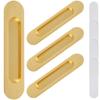 4Pcs Sliding Door Hardware Handle Door Knobs,Self-adhesive Pulls for Kitchen Cabinet Window Glass, No Punching Furniture