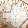 110x110cm High Density Pure Cotton Six-Layer Gauze Baby Bath Towel and Toddler Blanket