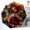 1pc Colorful Sunflower Stained Glass Folding Umbrella | Elegant Design, Fashionable Accessory, Durable Construction, Sturdy Ribs Yy251107022