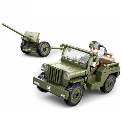 143 pz Veicolo Militare Seconda Guerra Mondiale Sbarco in Normandia US WILLYS Auto Building Blocks Kit Army Car Modello Classico Mattoni Bambini giocattoli