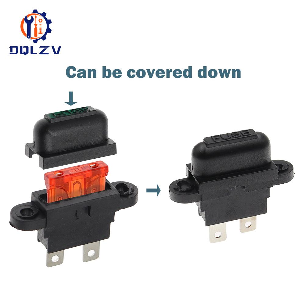 Waterproof Auto Standard Middle Fuse Holder + Car Boat Truck ATC ATO Blade Fuse 5A 7.5A 10A 15A 20A 25A 30A 35A 40A Fuse Holders1
