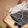 Metal Hangers With Clips Wardrobe Clothes Hanger  Light-Weight Metal Clothes Hangers for Home Hotels Dorms Malls