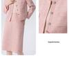 Eleganter Damenanzug Rosa Rock & Strickjacke: Herbst/Winter Berufskleidung