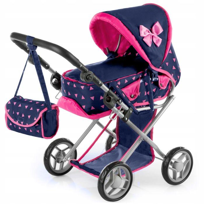 Poussette pour poupée 3 en 1 Kinderplay landau poussette nacelle avec sac et literie (KP0200T)