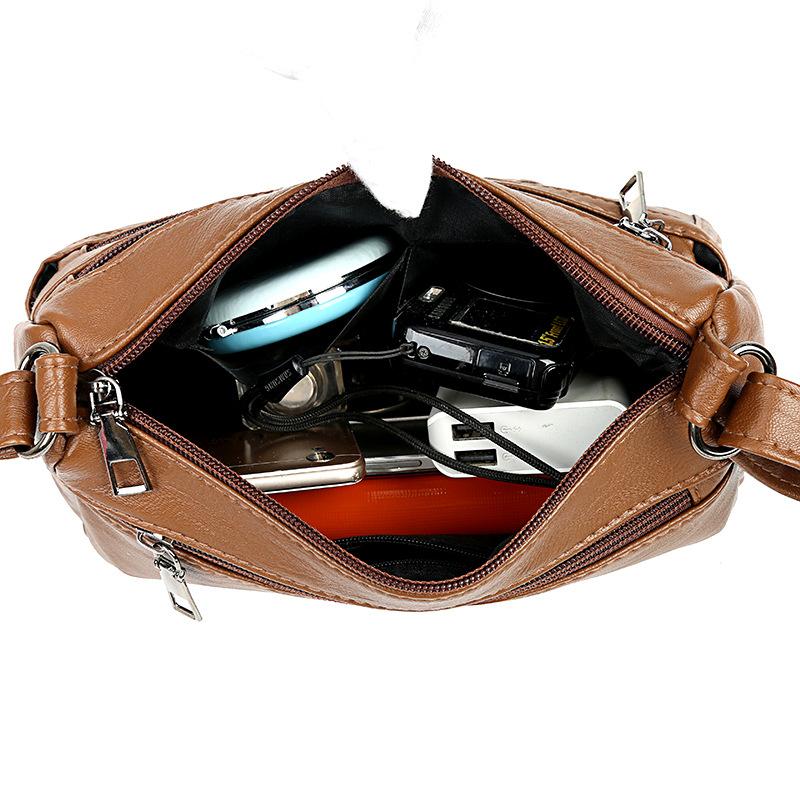 Casual Women Large Capacity Messenger Bag PU Leather Shoulder Crossbody Bags Female Travel Solid Color Handbag Bolsa Feminina